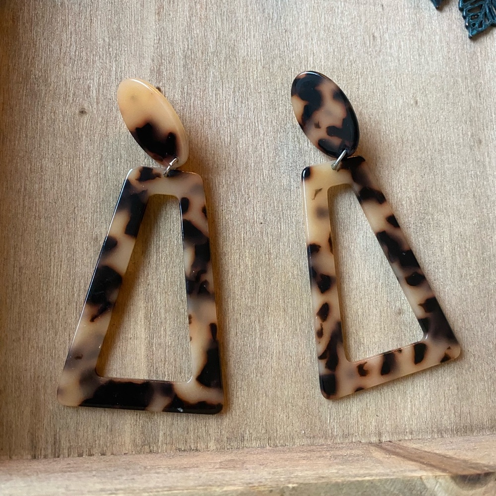 Leopard print earrings